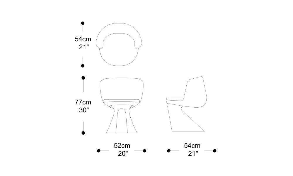Imagem das dimensões principais do produto